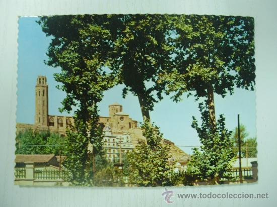 Postales: LERIDA-LLEIDA (VISTA DE LA SEO DESDE LOS CAMPOS ELISEOS) - A&Ntilde;OS 60