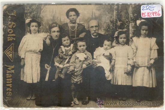 Postcards: (PS-12996)POSTAL DE FOTOGRAFICA DE MANRESA-RETRATO FAMILIAR