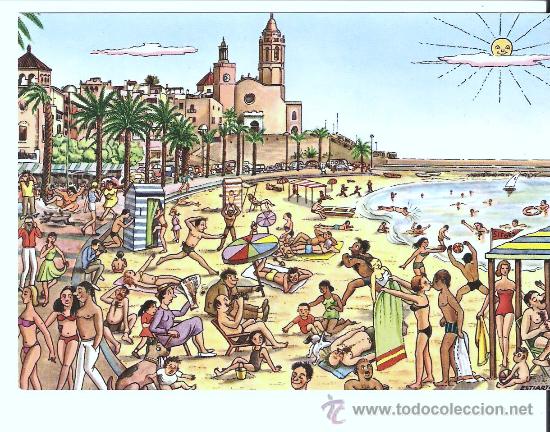 Postales: POSTAL DE SITGES - Foto 1