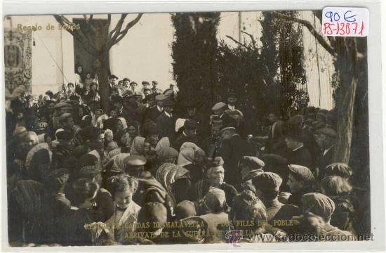 Postkarten: (PS-13071)POSTAL FOTOGRAFICA DE CALDAS DE MALAVELLA-AL DOS FILLS DEL POBLE ARRIVATS DE LA GUERRA DE