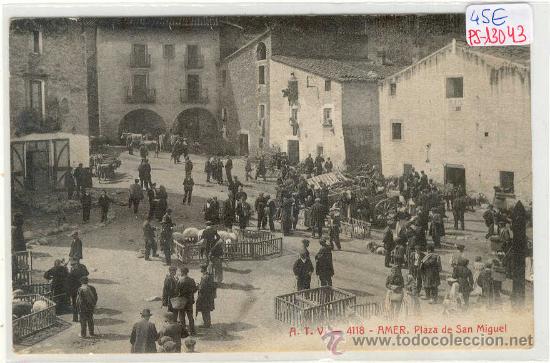 Postkarten: (PS-13043)POSTAL DE AMER-PLAZA DE SAN MIGUEL