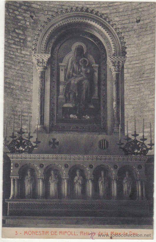 Postales: Ripoll 3 Monastir. Retaule de la Mare de D&egrave;u - Foto 1