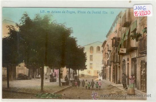 Postcards: (PS-13130)POSTAL FOTOGRAFICA COLOREADA DE ARTESA DE SEGRE(LLEIDA)-PLAZA DE DANIEL RIU