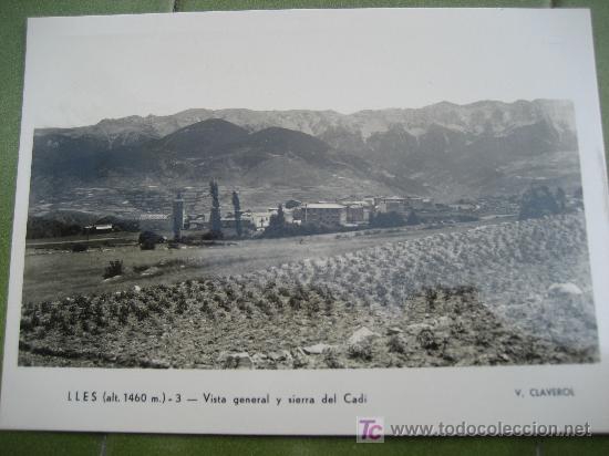 Postales: Lles. Lerida. N&ordm; 3 Vista general y Sierra del Cadi. V.Claverol. Escrita 1958