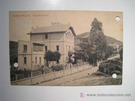 Postales: MARTORELLAS: TORRE BONAFONT (THOMAS) - Foto 1