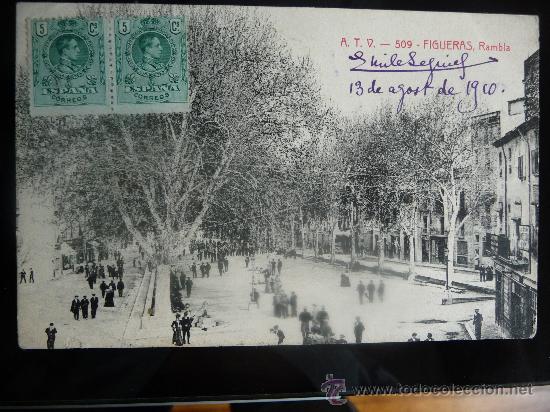 Postales: FIGUERAS - A.T.V.509 - Rambla - Foto 1