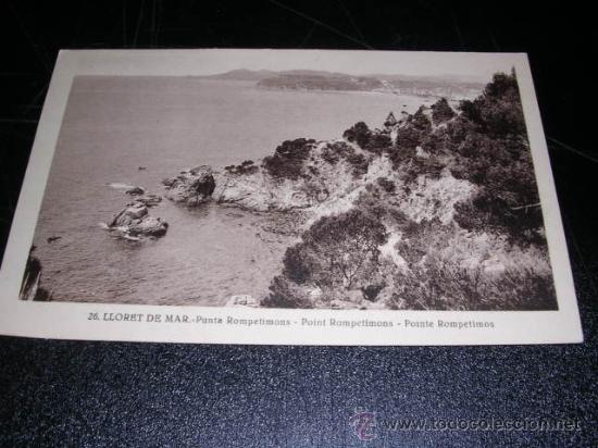 Postales: 26 LLORET DE MAR - PUNTA ROMPETIMONS - Foto 1