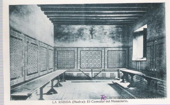 Postales: La R&aacute;bida.- El comedor del Monasterio. NO CIRCULADA