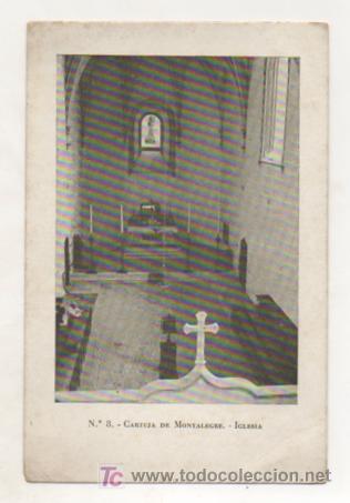 Postais: CARTUJA DE MONTEALEGRE. IGLESIA. INTERIOR. (ARCHIVO BILBENY. N&ordm; 8)