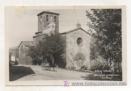 Postcards: ESTANY. FACHADA DE LA IGLESIA Y CAMPANARIO. (FOTO RENOM)