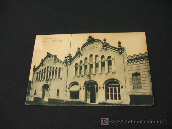 Postales: TARJETA POSTAL - MARTORELL - SOCIEDAD EL PROGRES - Foto 1