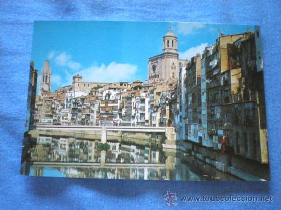Postales: POSTAL GERONA RIO O&Ntilde;AR NO CIRCULADA - Foto 1