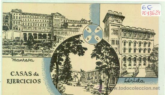 Postales: (PS-13624)POSTAL DE MANRESA-LERIDA-SARRIA(BARCELONA)-CASAS DE EJERCICIOS