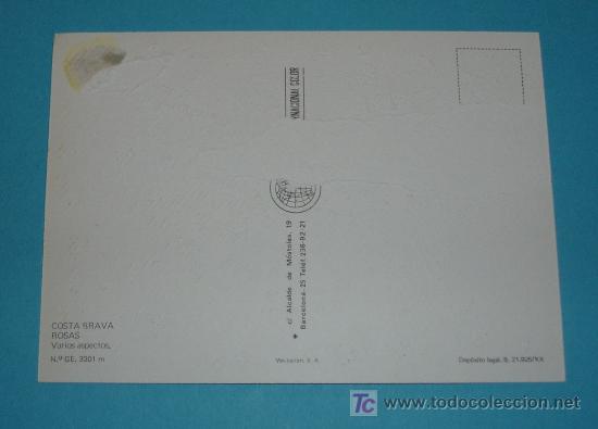 Postales: ROSAS. COSTA BRAVA. - Foto 2
