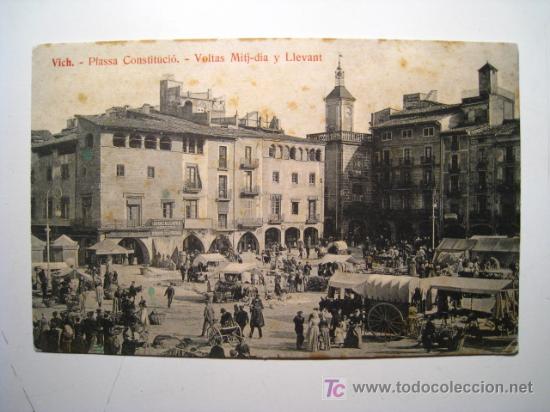 Postales: VICH: PLASSA CONSTITUCIO. VOLTAS MIJDIA Y LLEVAN - POSTAL - Foto 1