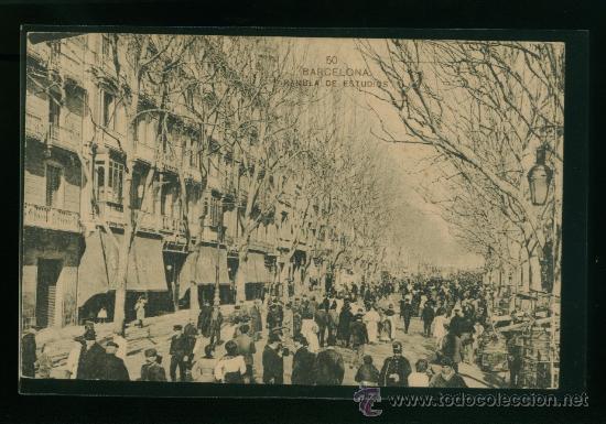 Postales: Postal de Barcelona Rambla de Estudios - Foto 1
