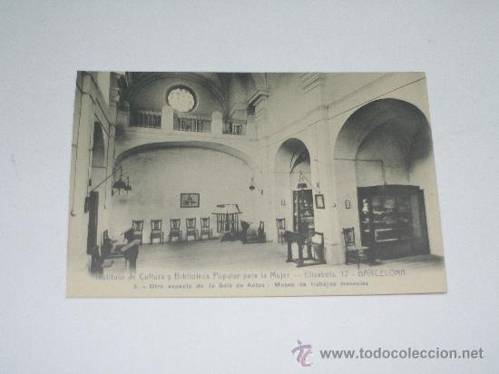 Postcards: INSTITUTO DE CULTURA Y BIBLIOTECA POPULAR PARA LA MUJER . ELISABETS , 12 . BARCELONA . SIN CIRCULAR