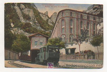 Postcards: MONTSERRAT. SALIDA DEL TREN DE CREMALLERA. (L. ROCA. SERIE 7, N&ordm; 5)