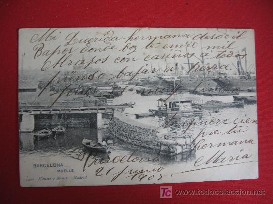 Postales: BARCELONA - MUELLE - HAUSER Y MENET - Foto 1