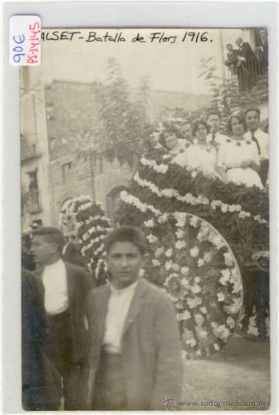 Postkarten: (PS-14145)POSTAL FOTOGRAFICA DE FALSET(TARRAGONA)-BATALLA DE FLORS A&Ntilde;O 1916