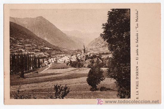 Postales: TARJETA POSTAL DE SALARDU, LERIDA N&ordm; 8. VALLE DE ARAN, LES MALEIDES. HUECOGRABADO MUMBRU