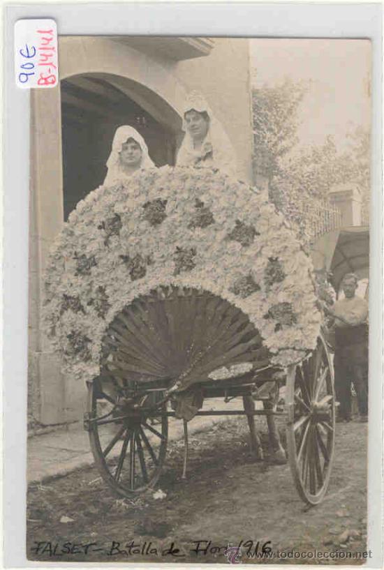 Postkarten: (PS-14141)POSTAL FOTOGRAFICA DE FALSET(TARRAGONA)-BATALLA DE FLORS A&Ntilde;O 1916