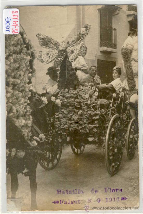 Postkarten: (PS-14138)POSTAL FOTOGRAFICA DE FALSET(TARRAGONA)-BATALLA DE FLORS A&Ntilde;O 1916