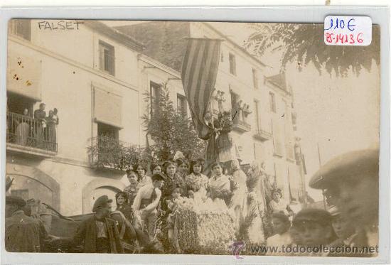 Postkarten: (PS-14136)POSTAL FOTOGRAFICA DE FALSET(TARRAGONA)-BATALLA DE FLORS A&Ntilde;O 1916