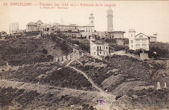Postales: CATALU&Ntilde;A - BARCELONA - TIBIDABO (532 m) EDIFICIOS DE LA CUSPIDE- P1483 - Foto 1