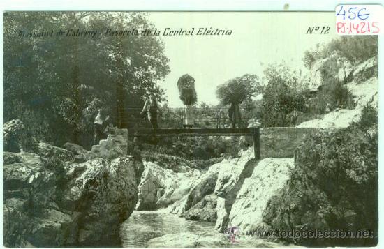 Postcards: (PS-14215)POSTAL FOTOGRAFICA DE MASSANET DE CABRENYS-PASARELA DE LA CENTRAL ELECTRICA