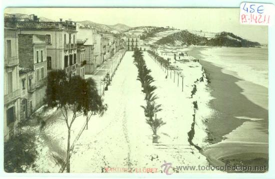 Postcards: (PS-14211)POSTAL FOTOGRAFICA DE LLORET DE MAR(GIRONA)-TEMPORAL