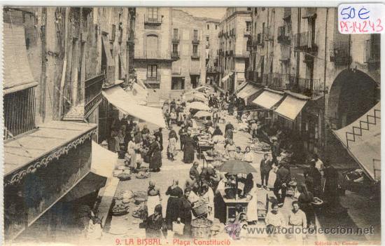 Postkarten: (PS-14243)POSTAL DE LA BISBAL(GIRONA)-PLA&Ccedil;A CONSTITUCIO