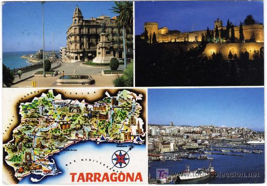 Postales: BONITA POSTAL -TARRAGONA - DIVERSOS ASPECTOS DE LA CIUDAD - Foto 1