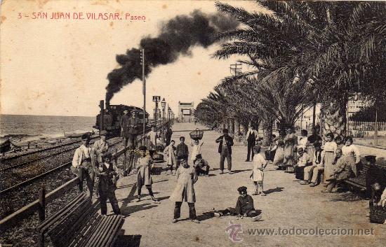 Postales: SAN JUAN DE VILASAR,BARCELONA.PASEO.POSTAL NO CIRCULADA