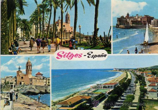 Postales: SITGES,BARCELONA.PLAYA DE ORO - Foto 1