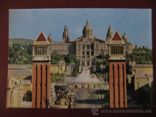 Postales: BARCELONA,ENTRADA A LA EXPOSICION Y FUENTE - Foto 1
