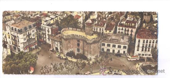 Postales: Postal panor&aacute;mica coloreada de Perpi&ntilde;an, con el castellet, de la Catalu&ntilde;a norte en francia