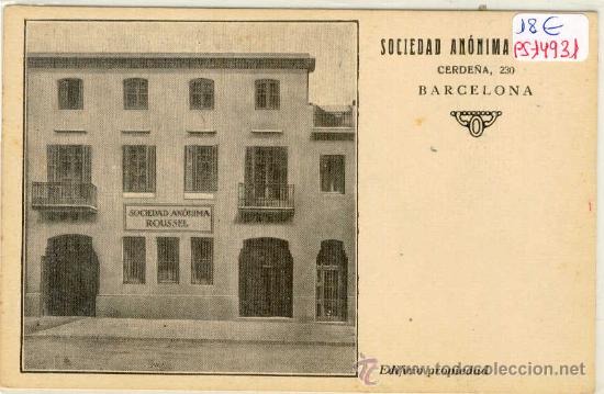 Postkarten: (PS-14931)POSTAL PUBLICITARIA DE BARCELONA-SOCIEDAD ANONIMA ROUSELL