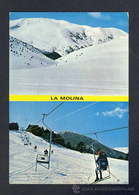 Postales: Postal de LA MOLINA: 2 vistes. Esqui (Ed.Sicilia num.24)