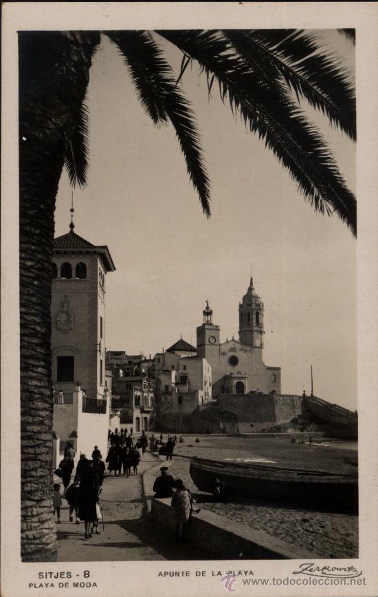 Postales: Sitges : Apunte de la playa - Foto 1