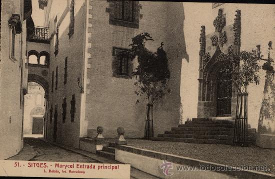 Postales: Sitges : Marycel, Entrada principal - Foto 1