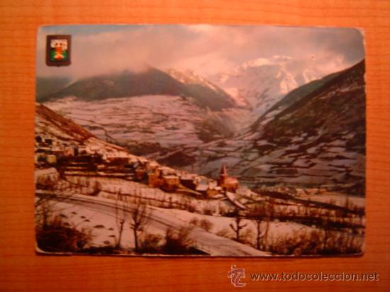 Postales: POSTAL PIRINEU CATALA (LLEIDA)VALL D&acute;ARAN GASAU VISTA GENERAL CIRCULADA