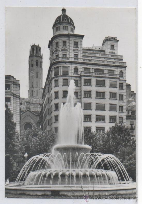 Postales: TARJETA POSTAL PLAZA DEL GOBIERNO CIVIL SURTIDOR LERIDA
