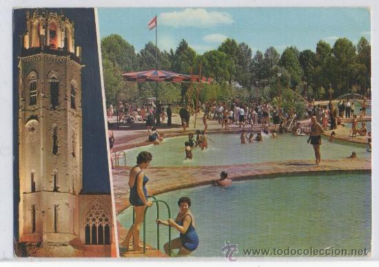 Postales: TARJETA POSTAL TORRE DE LA SEO Y PISCINAS LERIDA