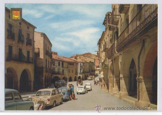 Postales: TARJETA POSTAL DE BORJAS BLANCAS PLAZA DE ESPA&Ntilde;A LERIDA SEAT 600