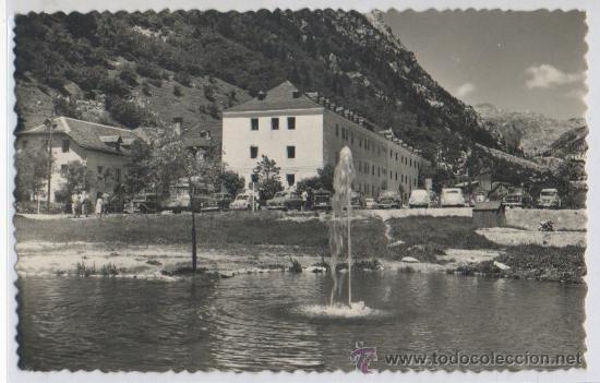 Postales: TARJETA POSTAL DE CALDAS DE BOHI HOTEL ANTIGUO Y PARADOR LERIDA