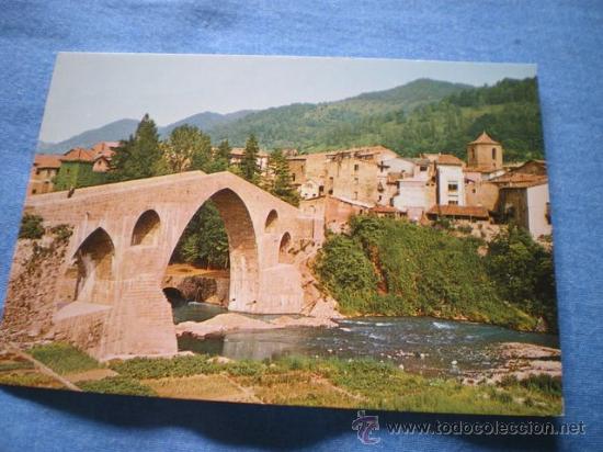 Postales: POSTAL SAN JUAN DE LAS ABADESAS PUENTE VIEJO NO CIRCULADA