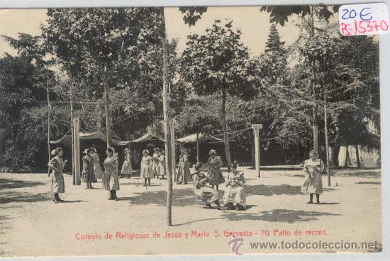 Postkarten: (PS-15370)POSTAL DE BARCELONA-COLEGIO DE RELIGIOSAS DE JESUS Y MARIA S.GERVASIO-70 PATIO DE RECREO