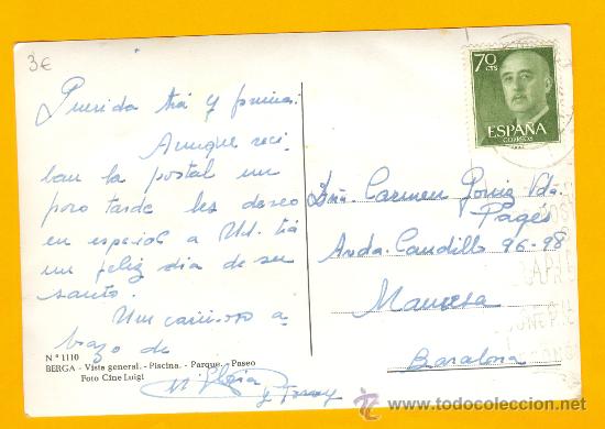 Postales: POSTAL DE BERGA - Foto 2