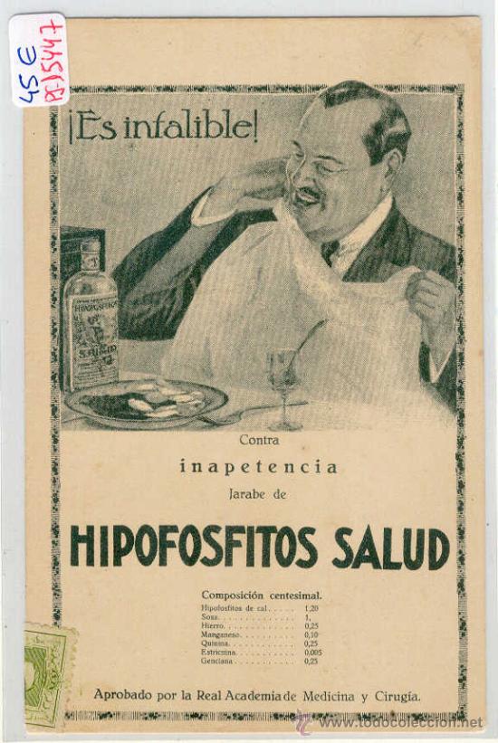Postkarten: (PS-15447)POSTAL DE PUBLICITARIA DE TORTOSA-HIPOFOSFITOS SALUD